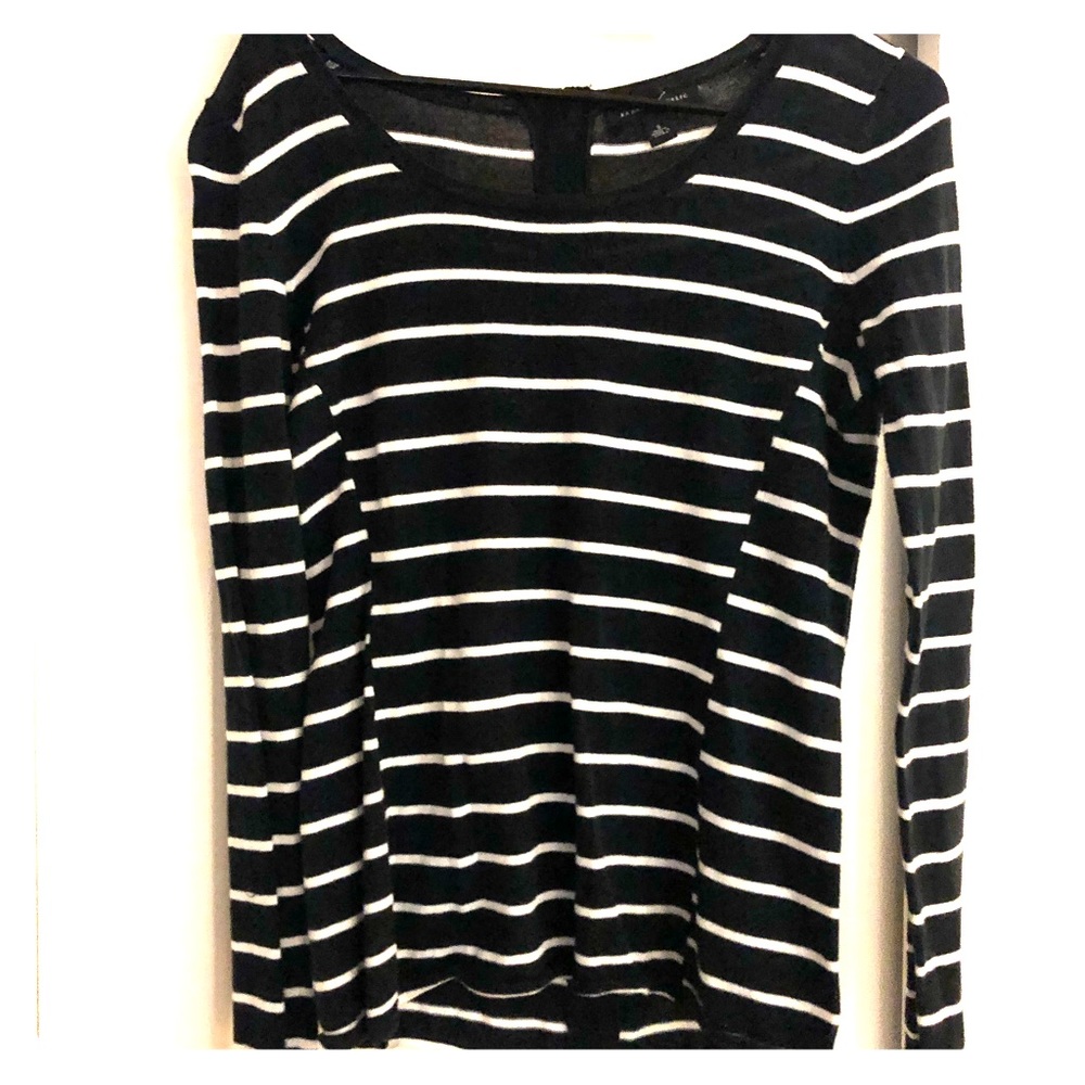 Black and white striped sweater